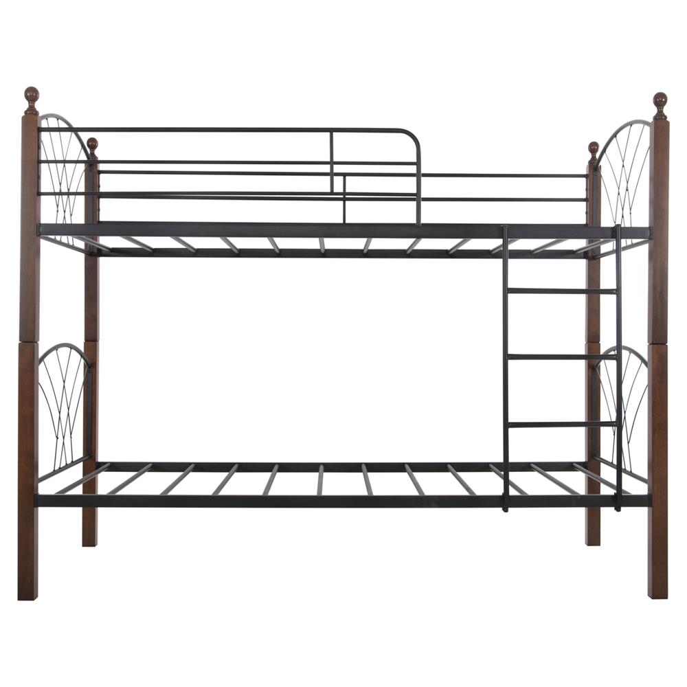 ΚΟΥΚΕΤΑ ΚΡΕΒΑΤΙ STOREY HM687 ΜΑΥΡΟ ΜΕΤΑΛΛΟ-ΚΑΡΥΔΙ RUBBERWOOD-ΓΙΑ ΣΤΡΩΜΑ 190x90εκ