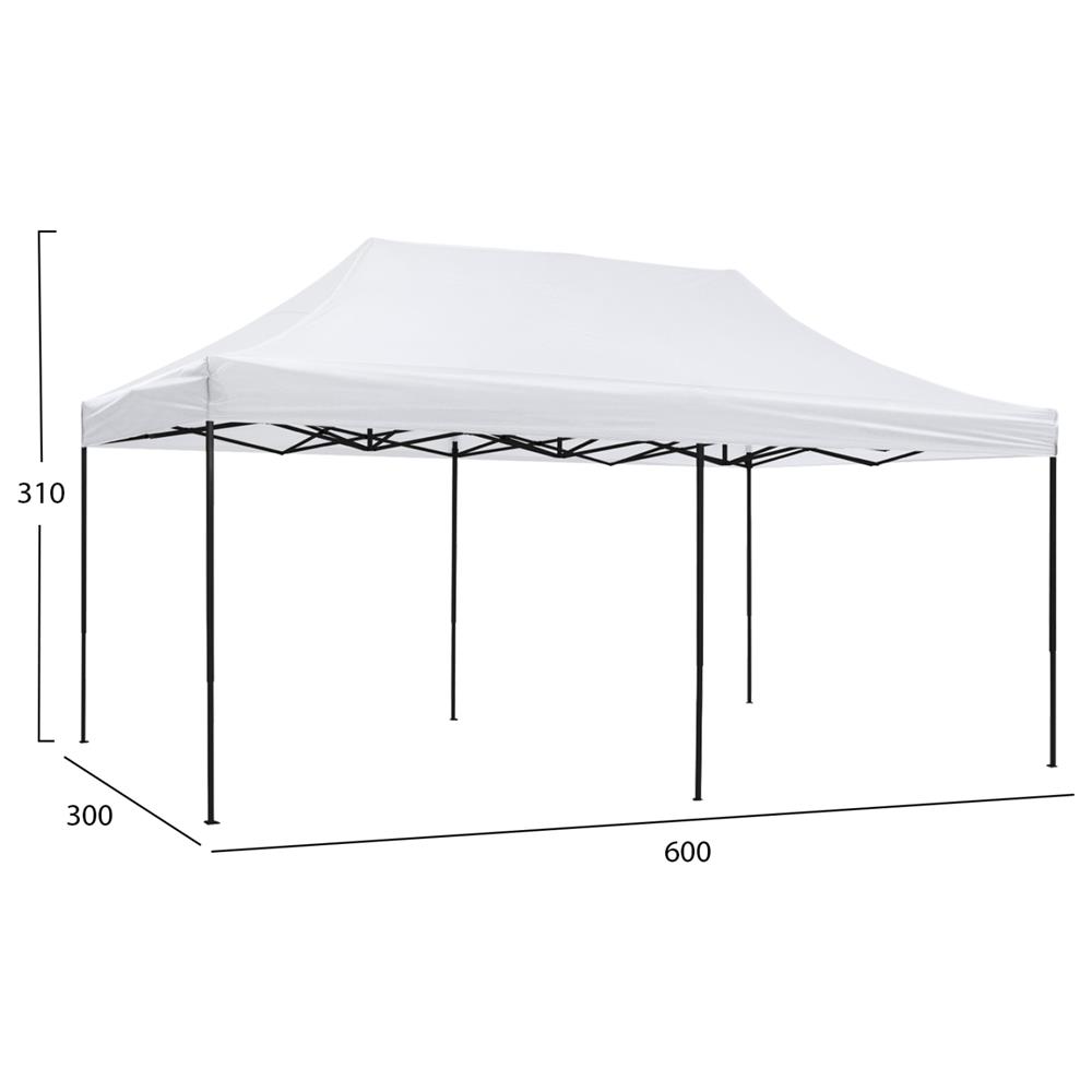 ΚΙΟΣΚΙ/GAZEBO MATTHEW HM6312 ΠΤΥΣΣΟΜΕΝΟ-ΣΚΕΛΕΤΟΣ ΜΕΤΑΛ.ΜΑΥΡΟΣ-ΛΕΥΚΟ ΥΦΑΣΜΑ 300x600x310Yεκ