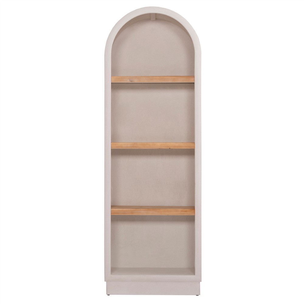 ΡΑΦΙΕΡΑ ΣΕΙΡΑ SANTORINI HM18045 MDF ΥΠΟΛΕΥΚΟ-ΡΑΦΙΑ ΞΥΛΟ ΕΛΑΤΟΥ ΦΥΣΙΚΟ 60x38,5x179Υεκ.