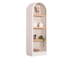 ΡΑΦΙΕΡΑ ΣΕΙΡΑ SANTORINI HM18045 MDF ΥΠΟΛΕΥΚΟ-ΡΑΦΙΑ ΞΥΛΟ ΕΛΑΤΟΥ ΦΥΣΙΚΟ 60x38,5x179Υεκ.