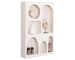 ΡΑΦΙΕΡΑ-ΚΟΜΜΟ ΣΕΙΡΑ SANTORINI HM18059 MDF ΣΕ ΥΠΟΛΕΥΚΟ 80x18x120Υεκ.
