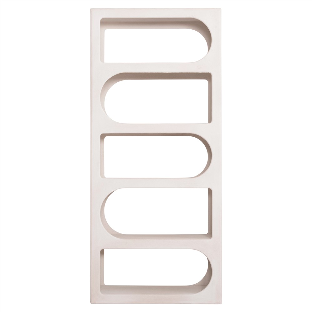 ΒΙΒΛΙΟΘΗΚΗ ΣΕΙΡΑ SANTORINI HM18062 MDF ΣΕ ΥΠΟΛΕΥΚΟ ΧΡΩΜΑ 80x38x180Yεκ.