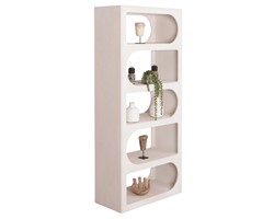 ΒΙΒΛΙΟΘΗΚΗ ΣΕΙΡΑ SANTORINI HM18062 MDF ΣΕ ΥΠΟΛΕΥΚΟ ΧΡΩΜΑ 80x38x180Yεκ.