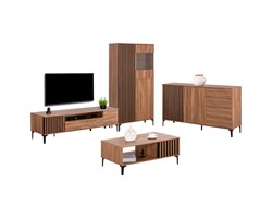 ΣΥΝΘΕΣΗ ΣΑΛΟΝΙΟΥ 4ΤΜΧ HARRY HM21091 ΜΠΟΥΦΕΣ-ΤΡΑΠΕΖΙ-ΕΠΙΠΛΟ TV-ΒΙΤΡΙΝΑ