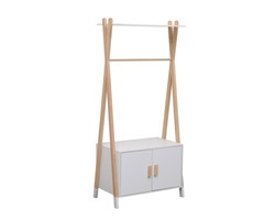 ΚΡΕΜΑΣΤΡΑ ΠΑΙΔΙΚH ΜΕ ΝΤΟΥΛΑΠΙ PASCHAL HM2495.03 ΜΕΛΑΜΙΝΗ-ΞΥΛΟ ΠΕΥΚΟΥ 76x44x170Υεκ