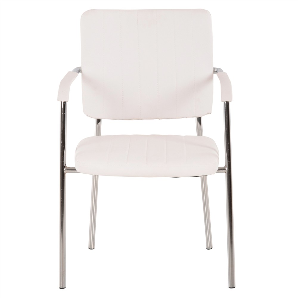 ΚΑΡΕΚΛΑ QUESTA ΜΕ ΜΠΡΑΤΣΑ HM1070.02 ΛΕΥΚΗ 56,5x59x85 cm