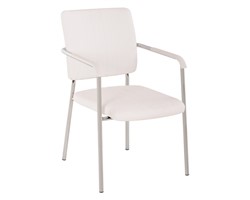 ΚΑΡΕΚΛΑ QUESTA ΜΕ ΜΠΡΑΤΣΑ HM1070.02 ΛΕΥΚΗ 56,5x59x85 cm