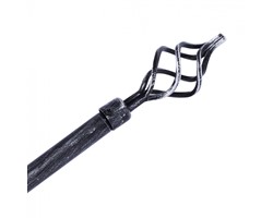 ΚΟΥΡΤΙΝΟΞΥΛΟ 110-210cm HM11280.03 ΜΕΤΑΛΛΙΚΟ ΠΤΥΣ/ΝΟ ΜΑΥΡΟ ΑΣΗΜΙ ΓΥΡΙΣΤΟ Ε-0316