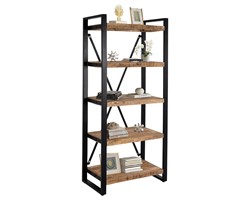 ΒΙΒΛΙΟΘΗΚΗ TURNER ΜΕΤΑΛΛΟ ΚΑΙ ΜΑΣΙΦ ΞΥΛΟ MANGO HM8188.11 80x45x186Υ εκ.