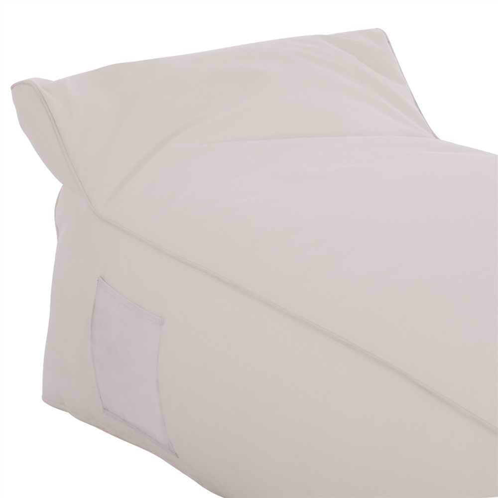 ΠΟΥΦ ΞΑΠΛΩΣΤΡΑ WADELIN HM5774.11 ΜΕ TEXTILINE ΛΕΥΚΟ 190x80x40-60Υ εκ.