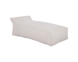 ΠΟΥΦ ΞΑΠΛΩΣΤΡΑ WADELIN HM5774.11 ΜΕ TEXTILINE ΛΕΥΚΟ 190x80x40-60Υ εκ.
