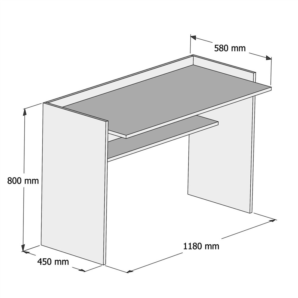 ΓΡΑΦΕΙΟ ΜΕΛΑΜΙΝΗΣ ΛΕΥΚΟ CLASSIKER 118x58x80Υεκ.HM9227.11