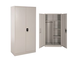 ΝΤΟΥΛΑΠΑ ΜΕΤΑΛΛΙΚΗ CLOD HM5961.11 2ΦΥΛΛΗ ΜΕ ΧΩΡΙΣΜΑ ΑΝΟΙΧΤΟ ΓΚΡΙ 90Χ40Χ180Yεκ.