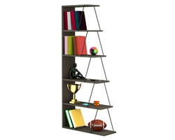 ΒΙΒΛΙΟΘΗΚΗ ΜΙΝΙ TARS HM2241.13 OLIVE GREY ME ΜΑΥΡΕΣ ΒΕΡΓΕΣ 65x22-24x146Υεκ.