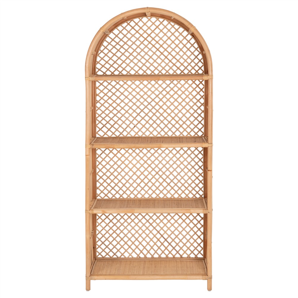 ΒΙΒΛΙΟΘΗΚΗ SIMOK HM9552 ΑΠΟ ΦΥΣΙΚΟ RATTAN ΣΕ ΦΥΣΙΚΟ ΧΡΩΜΑ 80x40x182Υεκ.