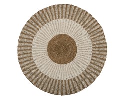 ΧΑΛΙ ΣΤΡΟΓΓΥΛΟ KIRKI HM7842 ΑΠΟ ΦΥΣΙΚΕΣ ΙΝΕΣ SEAGRASS ΛΕΥΚΟ-ΦΥΣΙΚΟ Φ150εκ.