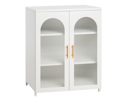 ΜΕΤΑΛΛΙΚΟ ΝΤΟΥΛΑΠΙ ΒΙΤΡΙΝΑ CARIL HM9571.02 ΛΕΥΚΟ 80x37-40x102Yεκ.