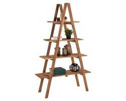 ΒΙΒΛΙΟΘΗΚΗ STAM HM7895 TEAK ΞΥΛΟ ΣΕ ΦΥΣΙΚΟ ΧΡΩΜΑ 120x33x180Y εκ.