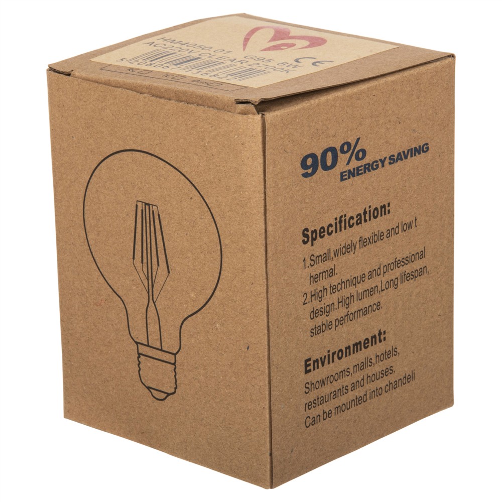 ΛΑΜΠΤΗΡΑΣ GLOBO LED FILAMENT 8W E27 2700K ΔΙΑΦΑΝΟΣ DIMMABLE HM4050.01