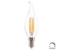 ΛΑΜΠΤΗΡΑΣ HM4047.01 ΣΤΥΛ ΦΛΟΓΑ LED FILAMENT 6W E14 3000K ΔΙΑΦΑΝΟ DIMMABLE