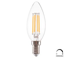 ΛΑΜΠΤΗΡΑΣ LED FILAMENT 4W E14 3000K ΔΙΑΦΑΝΟΣ DIMMABLE HM4048.01