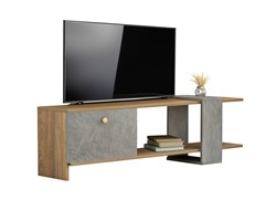 ΕΠΙΠΛΟ ΤΗΛΕΟΡΑΣΗΣ HENRIETTE HM8900.13 ΜΕΛΑΜΙΝΗ ΚΑΡΥΔΙ-STONE TEXTURE 120x28,5x39Υεκ.