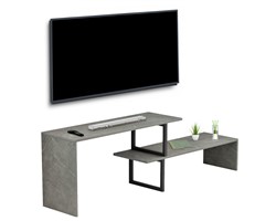 ΕΠΙΠΛΟ ΤΗΛΕΟΡΑΣΗΣ ΕΠΕΚΤ. BRIGGITE HM8892.11 ΜΕΛΑΜΙΝΗ GREY STONE TEXTURE 160x30x45Υεκ.