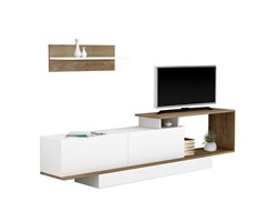 ΣΥΝΘΕΤΟ ΤΗΛΕΟΡΑΣΗΣ GARCELLE HM8904.11 ΜΕΛΑΜΙΝΗ ΣΕ ΦΥΣΙΚΟ-ΛΕΥΚΟ 180x29,6x45Υεκ