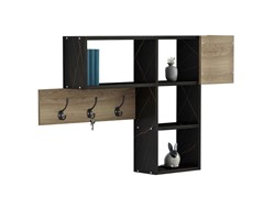 ΚΡΕΜΑΣΤΡΑ ΕΙΣΟΔΟΥ ΜΕ ΡΑΦΙΑ HARLAN HM8973.13 ΜΕΛΑΜΙΝΗ ΣΕ ΦΥΣΙΚΟ-ΜΑΥΡΟ ΜΑΡΜΑΡΟ 99,5x15x61Υεκ