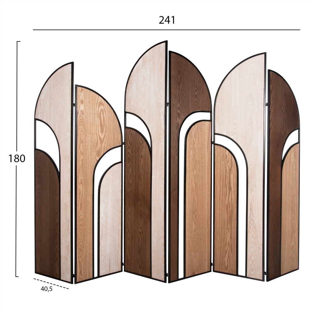 ΠΑΡΑΒΑΝ 6-ΦΥΛΛΟ ΜΟΝΗΣ ΟΨΗΣ CRYPT HM4221 MDF ΣΕ 4 ΧΡΩΜΑTA-ΜΑΥΡΟ ΜΕΤΑΛΛΟ 241x1,5x180Υεκ.
