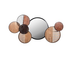 ΚΑΘΡΕΠΤΗΣ ΤΟΙΧΟΥ ΣΤΡΟΓΓΥΛΟΣ DAVION HM4217 MDF-BLACK METAL 123x5x63Υεκ.