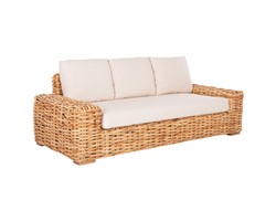 ΚΑΝΑΠΕΣ ΤΡΙΘΕΣΙΟΣ ΕΞ.ΧΩΡΟΥ TROPEL HM9808 ΞΥΛΟ MANGO-RATTAN ΦΥΣΙΚΟ-ΛΕΥΚΑ ΜΑΞΙΛΑΡΙΑ 216x88x85Υεκ