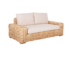 ΚΑΝΑΠΕΣ 2-ΘΕΣΙΟΣ TROPEL HM9809 ΞΥΛΟ MANGO-RATTAN ΦΥΣΙΚΟ-ΛΕΥΚΑ ΜΑΞΙΛΑΡΙΑ 192x88x70-85Υεκ.