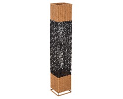 ΦΩΤΙΣΤΙΚΟ ΔΑΠΕΔΟΥ HM4355 ΜΕΤΑΛΛΟ-PAPER ROPE ΣΕ ΜΠΕΖ ΑΜΜΟΥ-ΜΑΥΡΟ 21x21x119,5Υεκ.