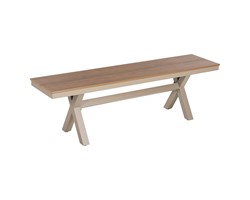 ΠΑΓΚΑΚΙ ΑΛΟΥΜΙΝΙΟΥ TAWNEE HM6038.04 ΣΑΜΠΑΝΙ-POLYWOOD ΚΑΘΙΣΜΑ ΦΥΣΙΚΟ 150x36x45Υεκ.