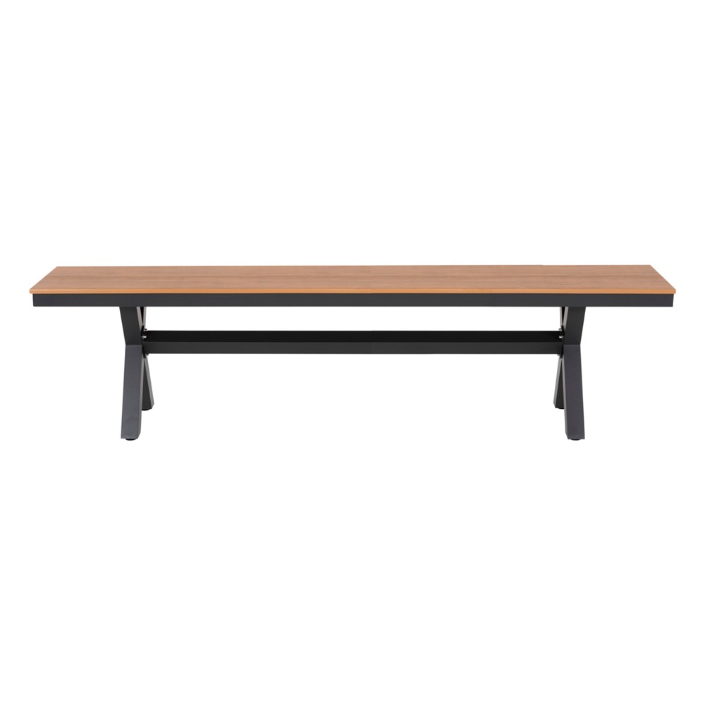ΠΑΓΚΑΚΙ ΑΛΟΥΜΙΝΙΟΥ TAWNEE HM6040.01 ΑΝΘΡΑΚΙ-POLYWOOD ΚΑΘΙΣΜΑ ΦΥΣΙΚΟ 220x36x44,5Υεκ.