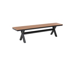 ΠΑΓΚΑΚΙ ΑΛΟΥΜΙΝΙΟΥ TAWNEE HM6040.01 ΑΝΘΡΑΚΙ-POLYWOOD ΚΑΘΙΣΜΑ ΦΥΣΙΚΟ 220x36x44,5Υεκ.