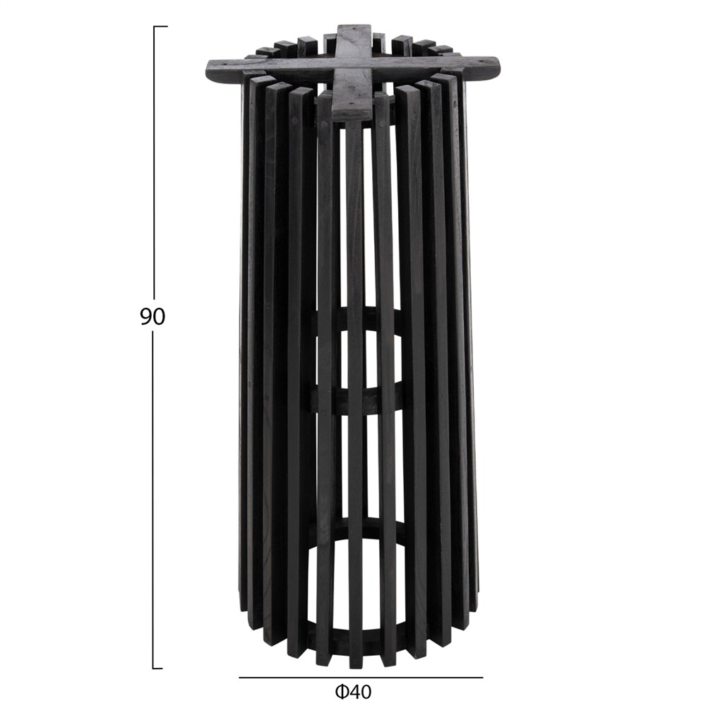 ΒΑΣΗ BAR STAND ΕΣΩΤ.ΧΩΡΟΥ ΜΕΣ.ΥΨΟΥΣ ΣΤΡΟΓΓΥΛΗ FRANTZ HM9857.12 MINDI ΞΥΛΟ ΣΕ ΜΑΥΡΟ Φ40x90Υεκ.