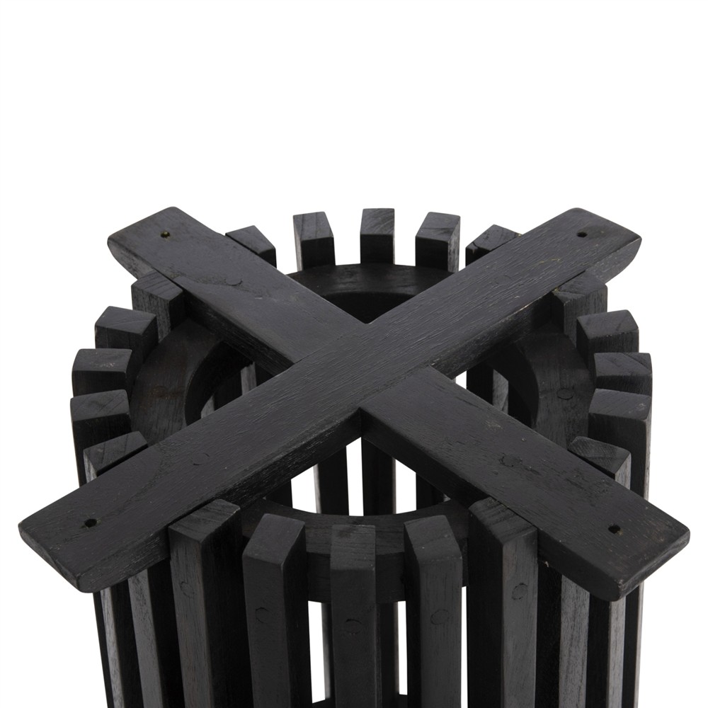 ΒΑΣΗ BAR STAND ΕΣΩΤ.ΧΩΡΟΥ ΜΕΣ.ΥΨΟΥΣ ΣΤΡΟΓΓΥΛΗ FRANTZ HM9857.12 MINDI ΞΥΛΟ ΣΕ ΜΑΥΡΟ Φ40x90Υεκ.