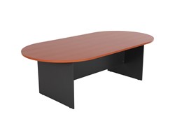 ΓΡΑΦΕΙΟ ΣΥΝΕΔΡΙΑΣΕΩΝ ΟΒΑΛ SIENNA HM2134.03 ΑΝΘΡΑΚΙ ΜΕΛΑΜΙΝΗ-TOP ΚΕΡΑΣΙ 240x120x75Υεκ