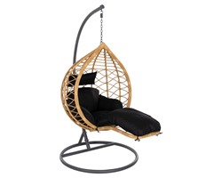 ΜΟΝΗ ΚΡΕΜΑΣΤΗ ΦΩΛΙΑ ME ΥΠΟΠΟΔΙΟ GRACIE HM5755.02 ΜΠΕΖ ΣΥΝΘ.RATTAN-ΓΚΡΙ ΜΕΤΑΛ.ΣΚΕΛΕΤΟΣ Φ104x200Υεκ