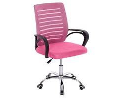 ΚΑΡΕΚΛΑ ΓΡΑΦΕΙΟΥ TRAIL HM1192.35 ΡΟΖ MESH-ΠΟΔΙ ΧΡΩΜΙΟΥ 62x51x98Υεκ.