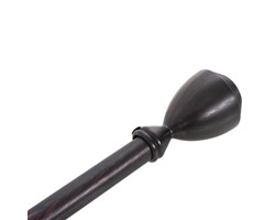 ΚΟΥΡΤΙΝΟΞΥΛΟ 110-210cm HM11280.03 ΜΕΤΑΛΛΙΚΟ ΠΤΥΣ/ΝΟ ΜΑΥΡΟ ΚΟΚΚΙΝΟ ΚΩΝΟΣ Ε-0316
