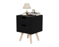 ΚΟΜΟΔΙΝΟ DINKL HM2472.02 ΜΕΛΑΜΙΝΗ-2 ΣΥΡΤΑΡΙΑ-WENGE 29,5x29,5x45Υεκ