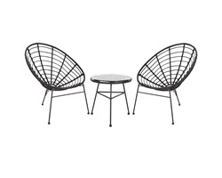ΣΕΤ ΕΞΩΤΕΡΙΚΟΥ ΧΩΡΟΥ 3ΤΜΧ ALLEGRA HM21047.12 ΜΑΥΡΟ ΣΥΝΘ.RATTAN & ΜΕΤΑΛΛΟ