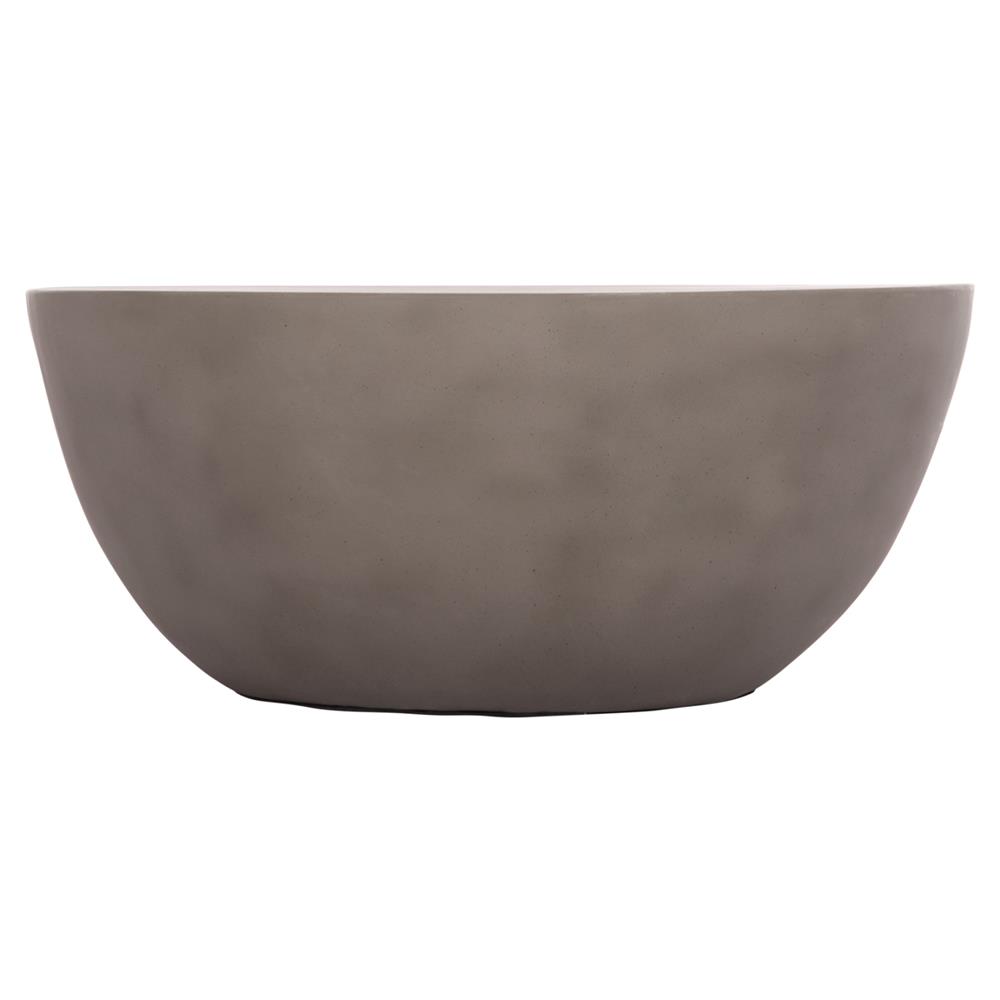 ΤΡΑΠΕΖΙ ΣΑΛΟΝΙΟΥ ΣΤΡΟΓΓΥΛΟ ALLAN HM18162.03 FIBER CEMENT ΣΕ ΓΚΡΙ--Φ92x49Υεκ.