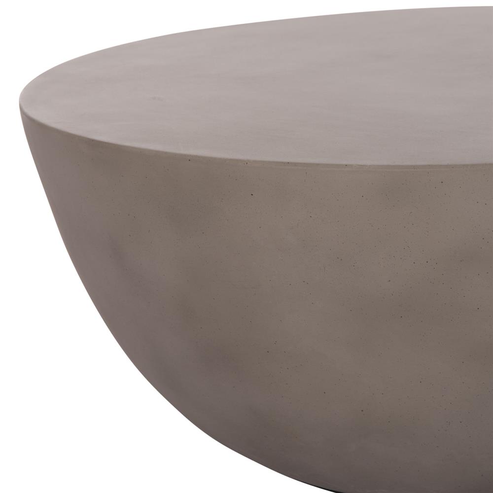ΤΡΑΠΕΖΙ ΣΑΛΟΝΙΟΥ ΣΤΡΟΓΓΥΛΟ ALLAN HM18162.03 FIBER CEMENT ΣΕ ΓΚΡΙ--Φ92x49Υεκ.