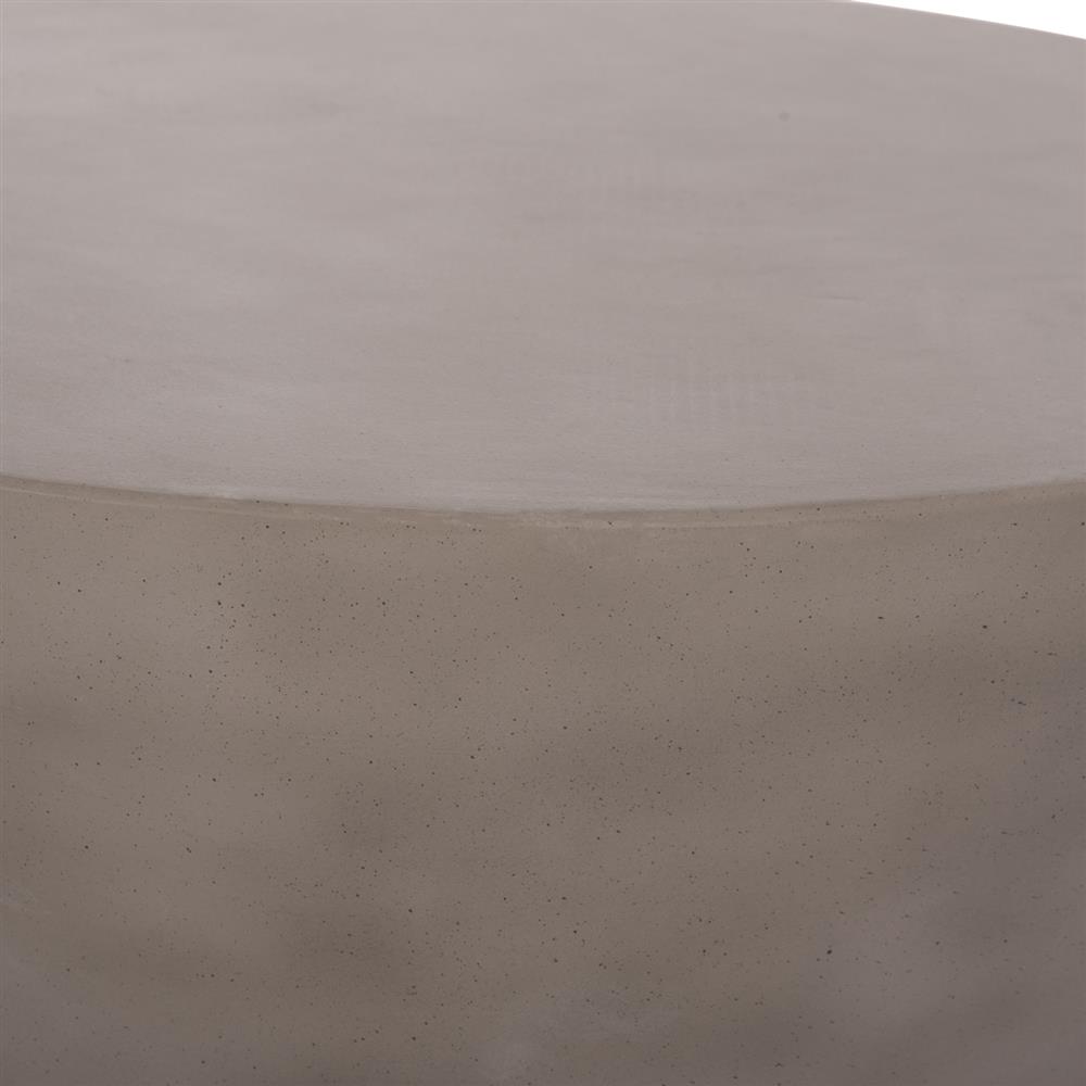 ΤΡΑΠΕΖΙ ΣΑΛΟΝΙΟΥ ΣΤΡΟΓΓΥΛΟ ALLAN HM18162.03 FIBER CEMENT ΣΕ ΓΚΡΙ--Φ92x49Υεκ.