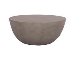 ΤΡΑΠΕΖΙ ΣΑΛΟΝΙΟΥ ΣΤΡΟΓΓΥΛΟ ALLAN HM18162.03 FIBER CEMENT ΣΕ ΓΚΡΙ--Φ92x49Υεκ.