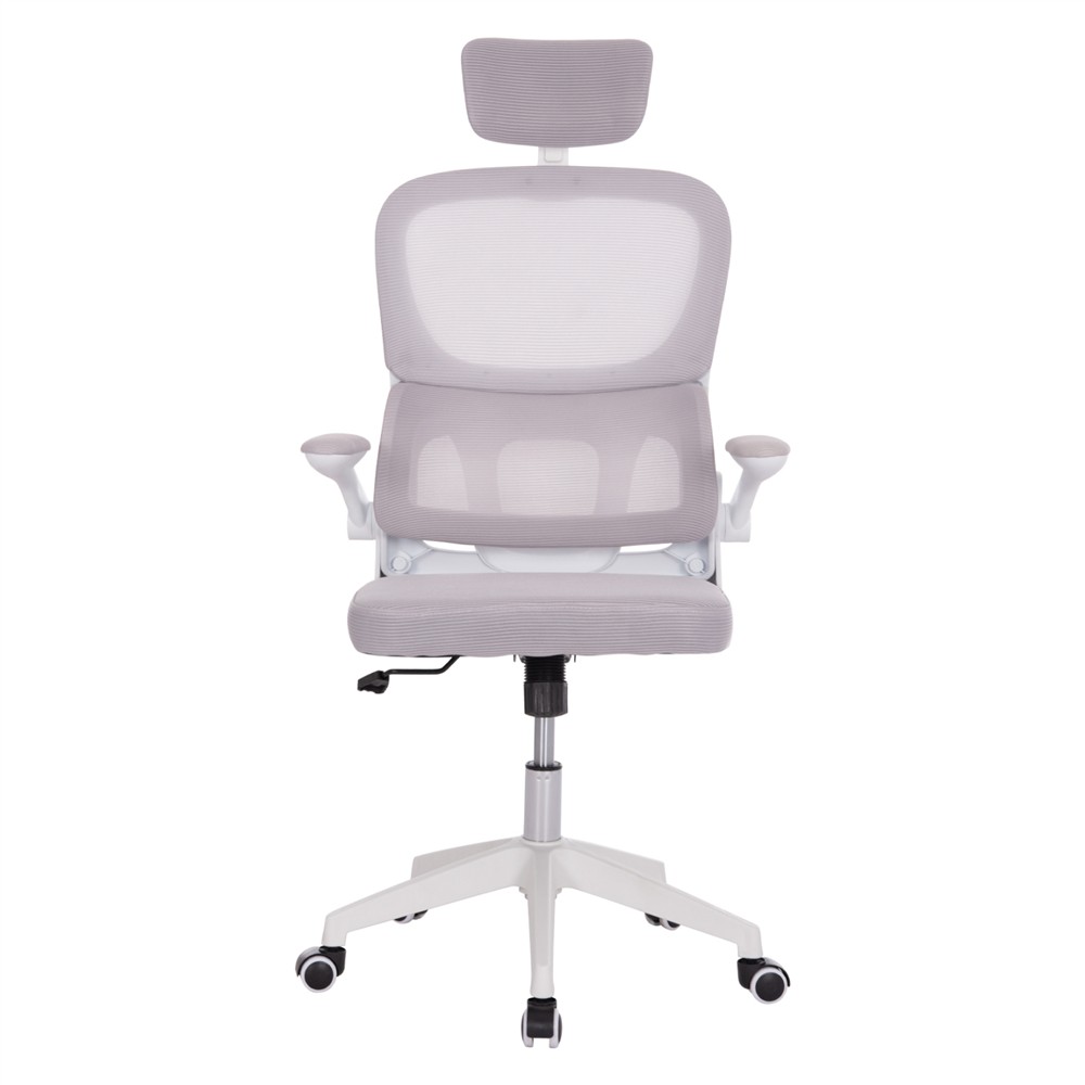ΚΑΡΕΚΛΑ ΓΡΑΦΕΙΟΥ BASTON HM18236.03 ΓΚΡΙ MESH & ΛΕΥΚΟΣ PP ΣΚΕΛΕΤΟΣ 64x60x127Υεκ.